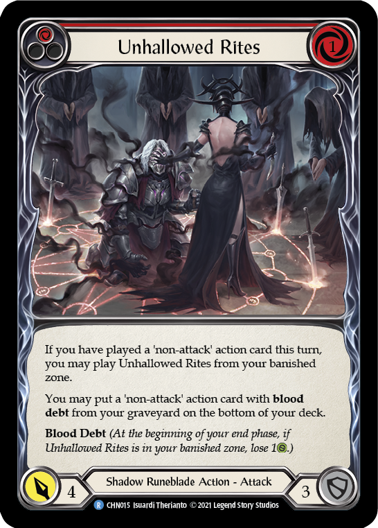 Unhallowed Rites (Red) [CHN015] (Monarch Chane Blitz Deck) | The CG Realm