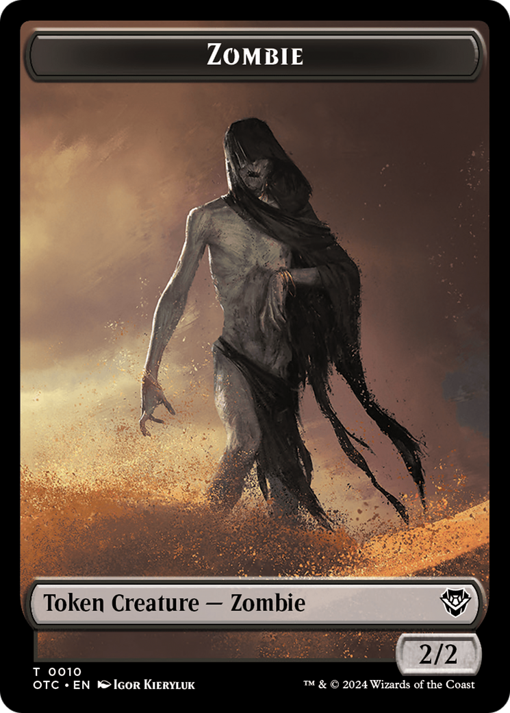 Zombie // Ox Warrior Double-Sided Token [Outlaws of Thunder Junction Commander Tokens] | The CG Realm