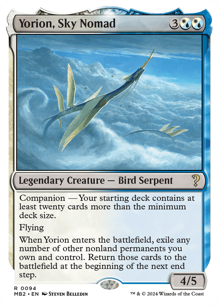 Yorion, Sky Nomad (White Border) [Mystery Booster 2] | The CG Realm