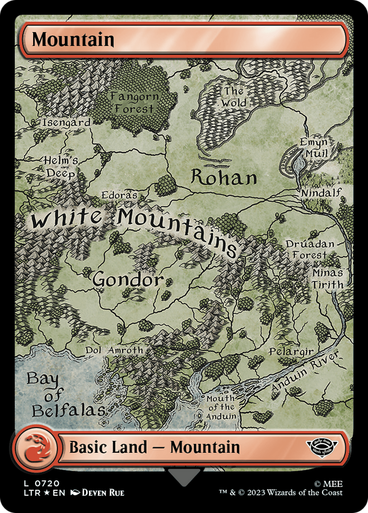 Mountain (720) (Surge Foil) [The Lord of the Rings: Tales of Middle-Earth] | The CG Realm