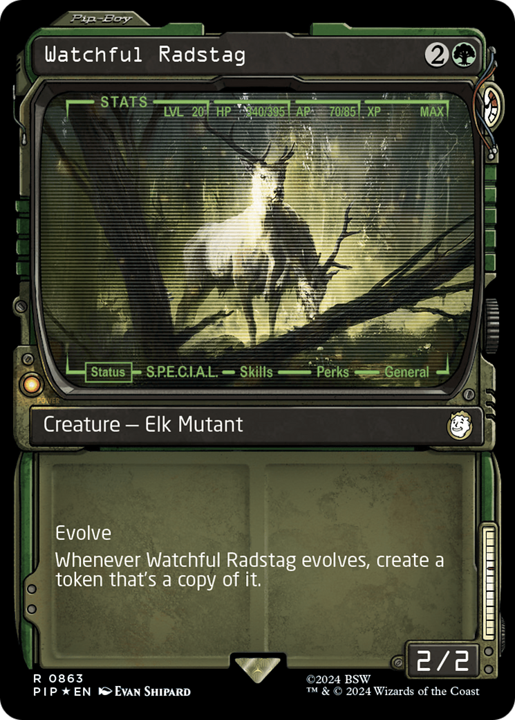 Watchful Radstag (Showcase) (Surge Foil) [Fallout] | The CG Realm