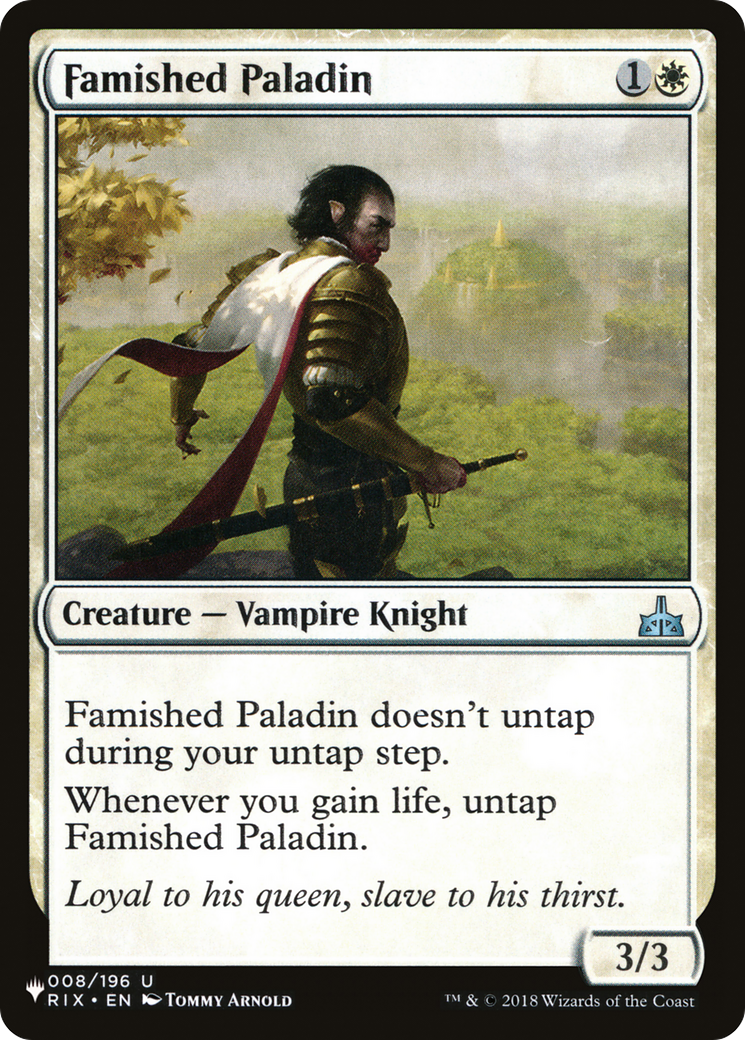 Famished Paladin [The List] | The CG Realm