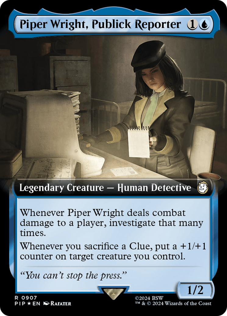 Piper Wright, Publick Reporter (Extended Art) (Surge Foil) [Fallout] | The CG Realm