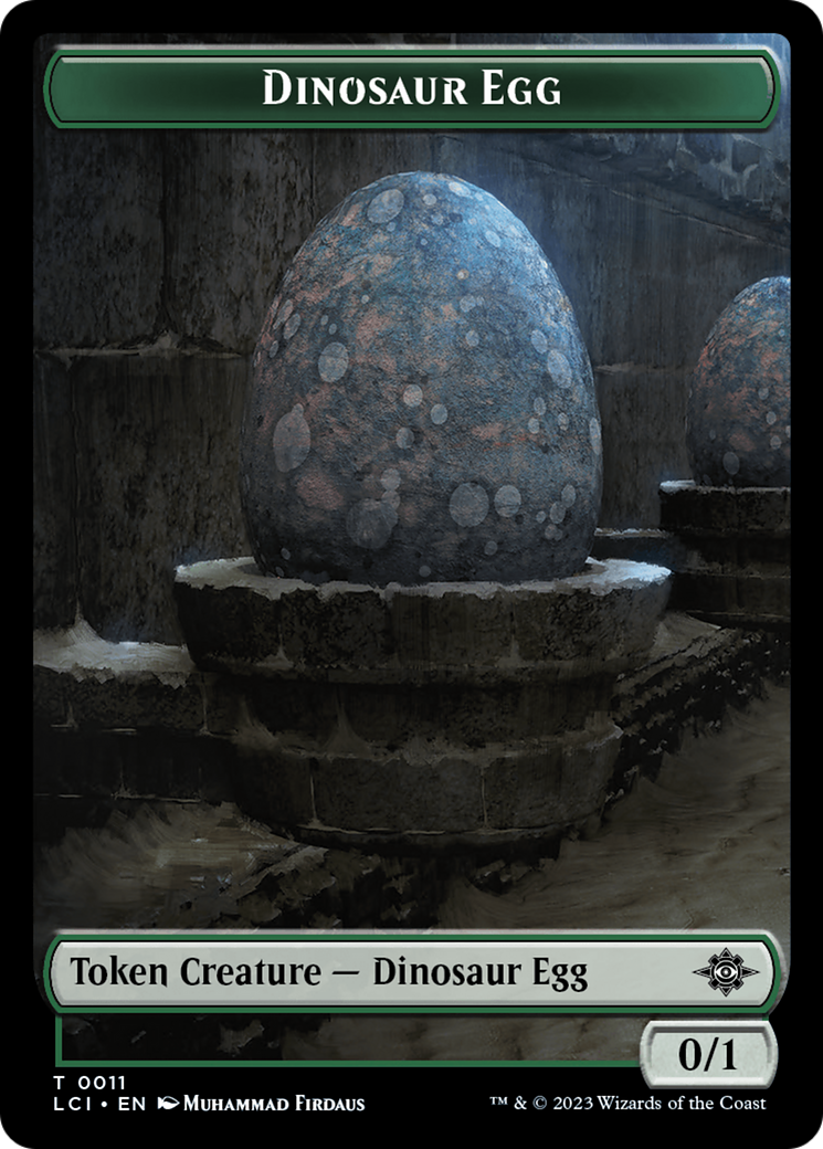 Dinosaur Egg // Dinosaur (0010) Double-Sided Token [The Lost Caverns of Ixalan Tokens] | The CG Realm