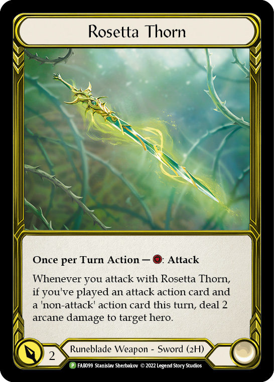 Rosetta Thorn (Golden) [FAB099] (Promo)  Cold Foil | The CG Realm