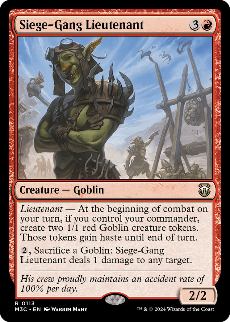 Siege-Gang Lieutenant [Modern Horizons 3 Commander] | The CG Realm