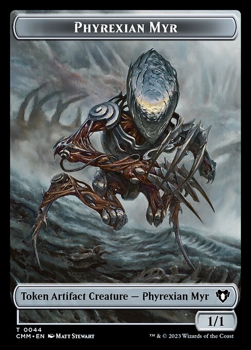 Human Soldier // Phyrexian Myr Double-Sided Token [Commander Masters Tokens] | The CG Realm