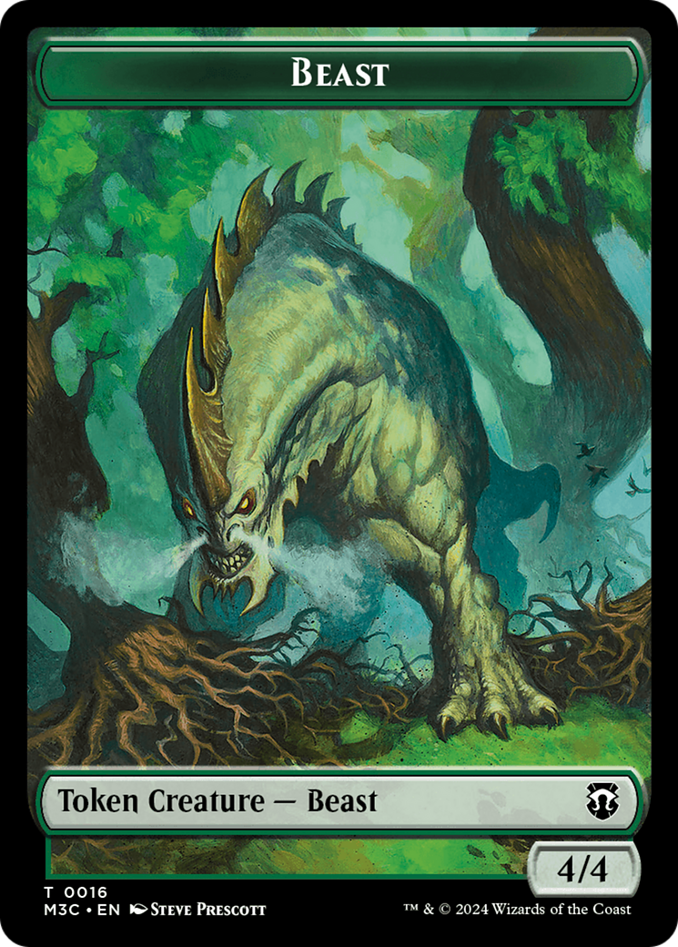 Elephant // Beast (0016) Double-Sided Token [Modern Horizons 3 Commander Tokens] | The CG Realm