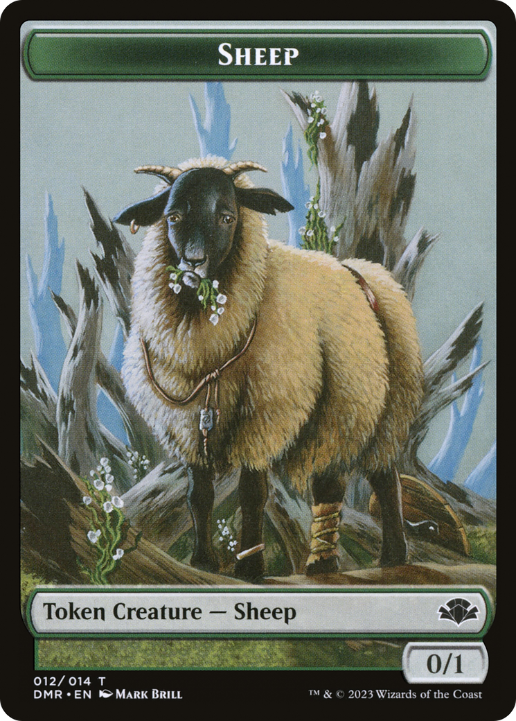 Sheep Token [Dominaria Remastered Tokens] | The CG Realm