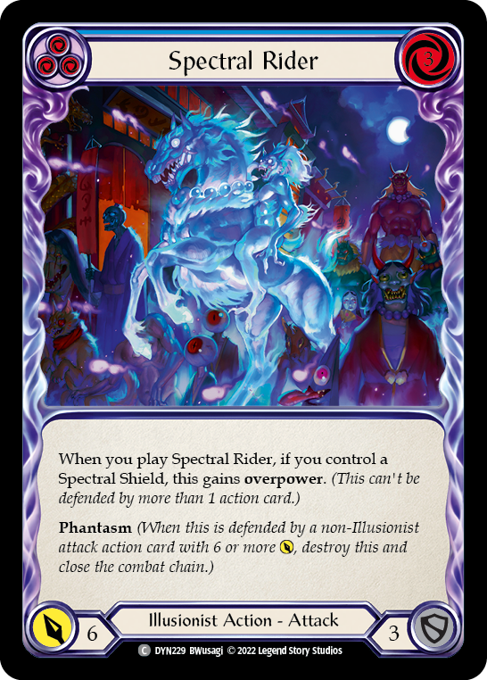 Spectral Rider (Blue) [DYN229] (Dynasty)  Rainbow Foil | The CG Realm