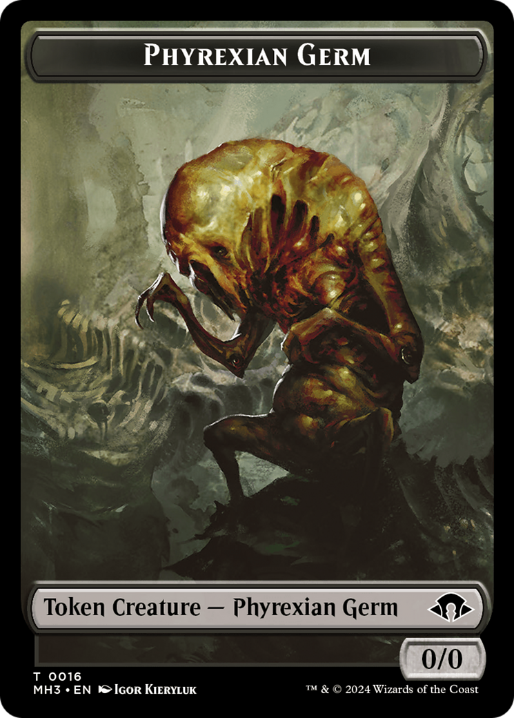 Phyrexian Germ // Phyrexian Golem Double-Sided Token [Modern Horizons 3 Tokens] | The CG Realm