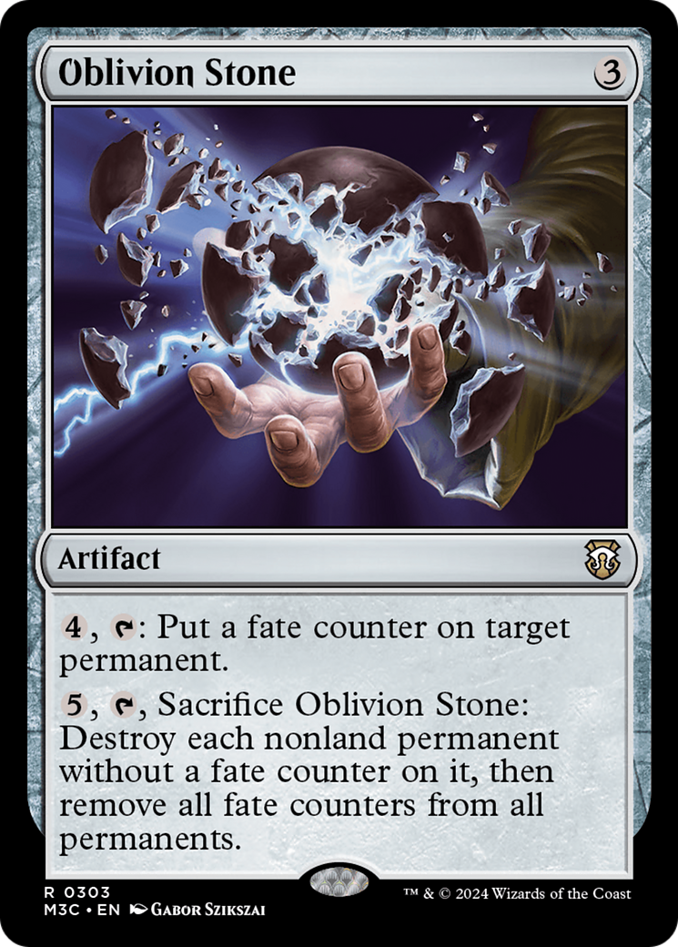 Oblivion Stone (Ripple Foil) [Modern Horizons 3 Commander] | The CG Realm