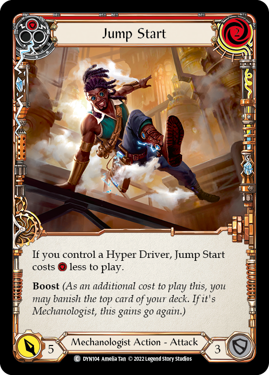 Jump Start (Red) [DYN104] (Dynasty)  Rainbow Foil | The CG Realm