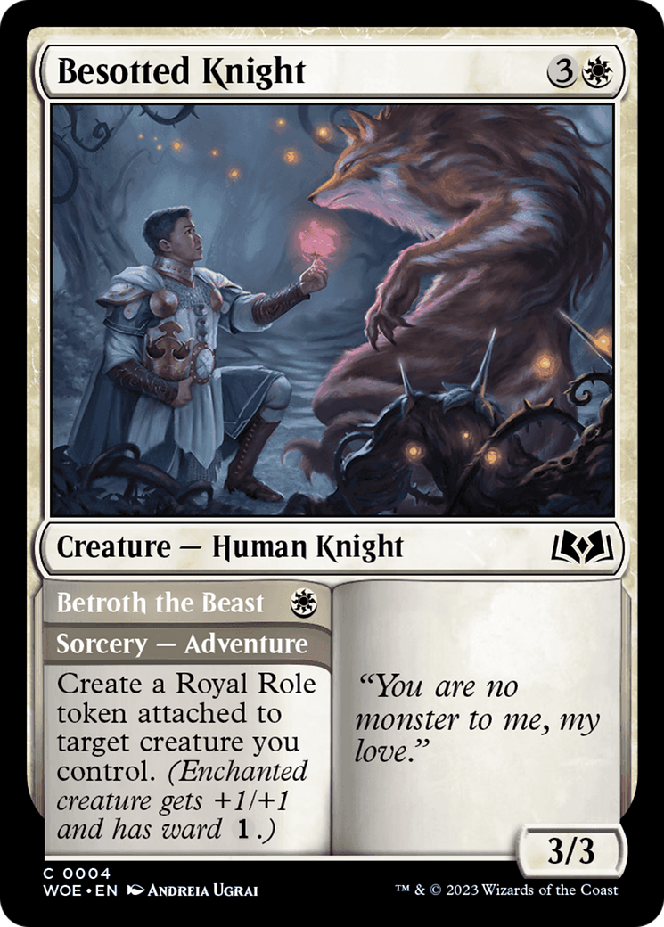 Besotted Knight // Betroth the Beast [Wilds of Eldraine] | The CG Realm