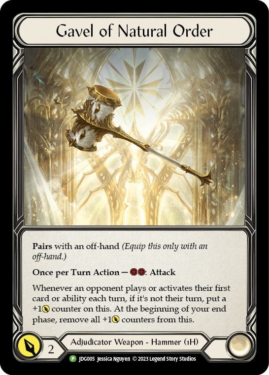 Gavel of Natural Order [JDG005] (Promo)  Cold Foil | The CG Realm