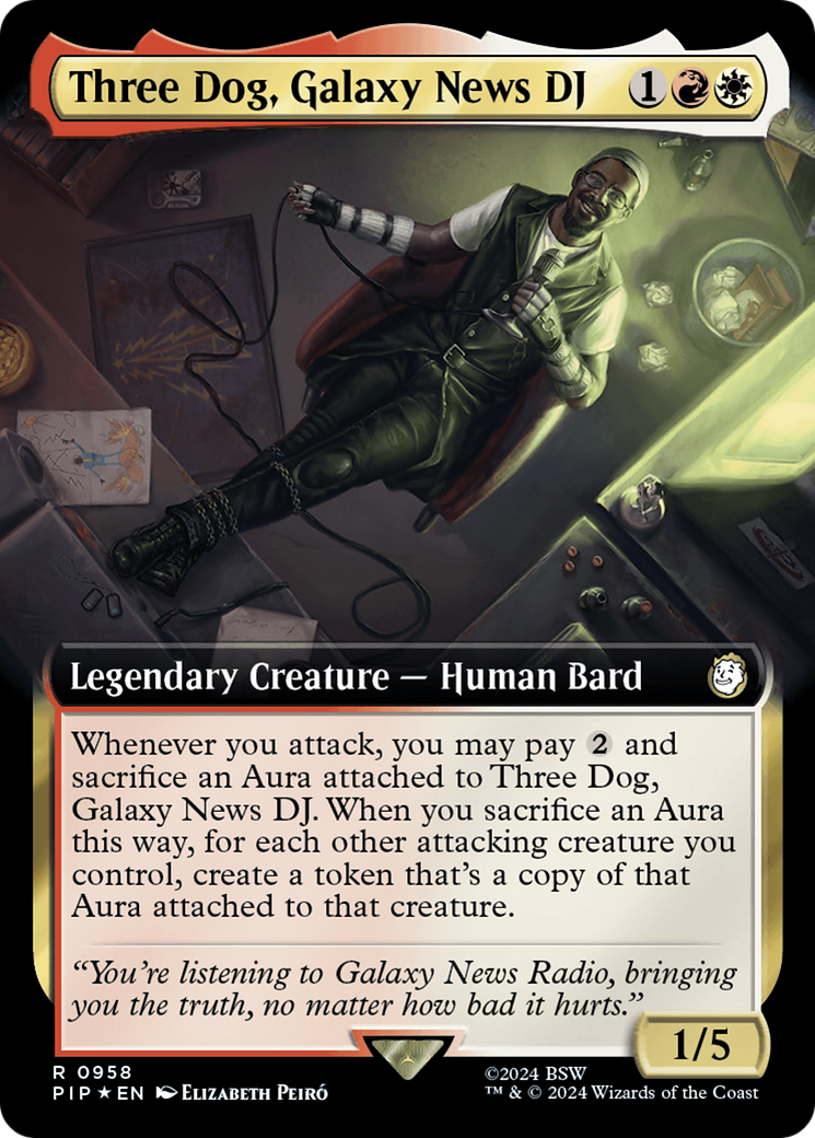 Three Dog, Galaxy News DJ (Extended Art) (Surge Foil) [Fallout] | The CG Realm