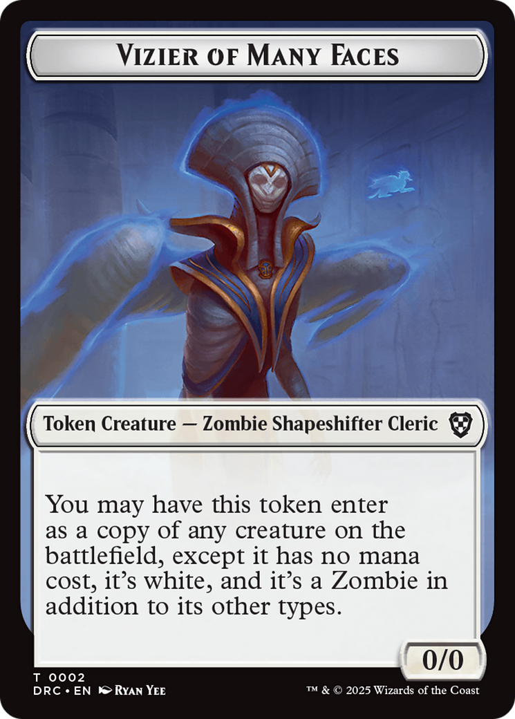 Angel of Sanctions // Vizier of Many Faces Double-Sided Token [Aetherdrift Commander] | The CG Realm