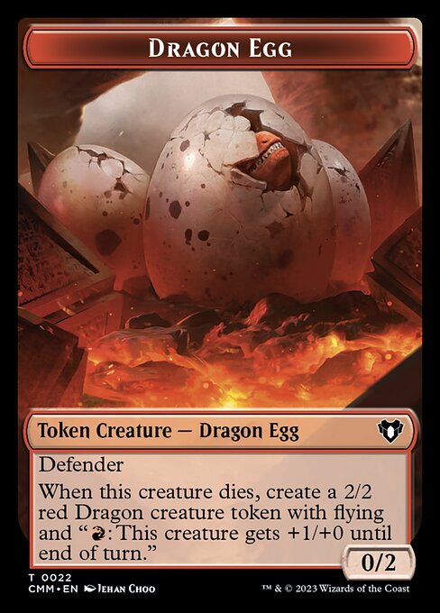 Treasure // Dragon Egg Double-Sided Token [Commander Masters Tokens] | The CG Realm