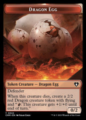 Spirit (0010) // Dragon Egg Double-Sided Token [Commander Masters Tokens] | The CG Realm