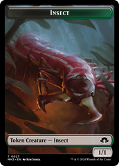 Zombie (Ripple Foil) // Insect (0027) Double-Sided Token [Modern Horizons 3 Tokens] | The CG Realm