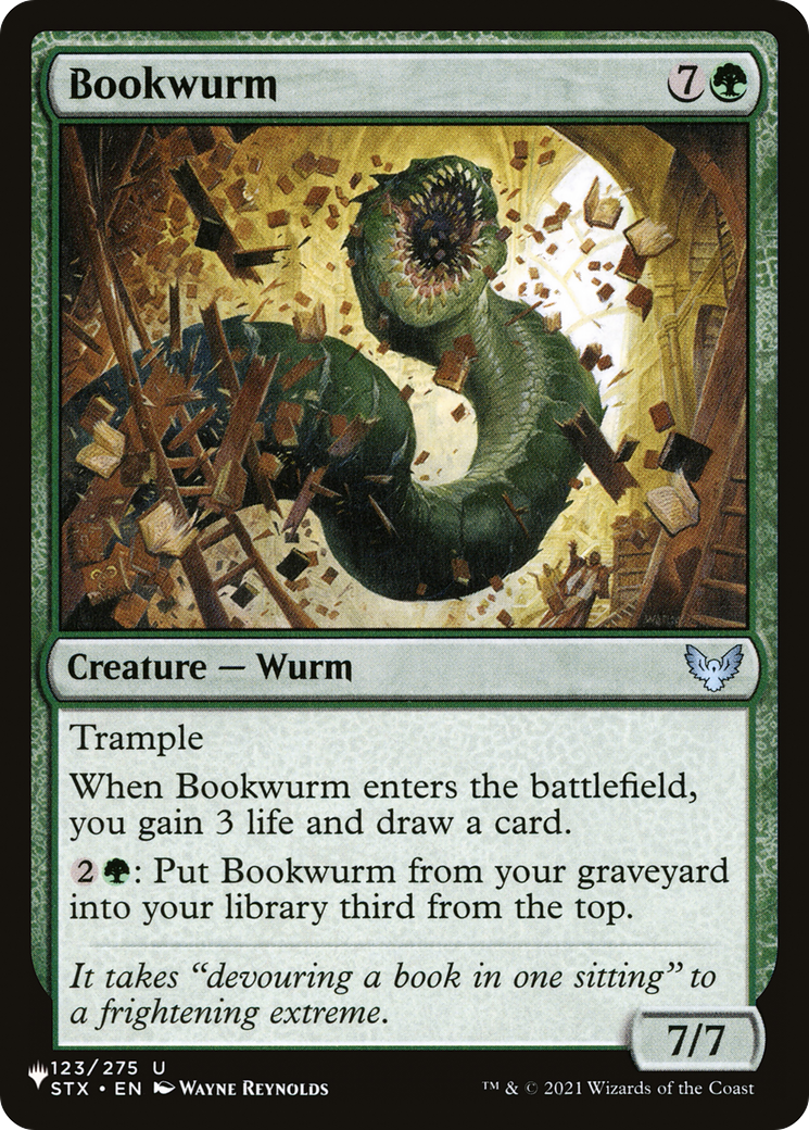 Bookwurm [The List Reprints] | The CG Realm