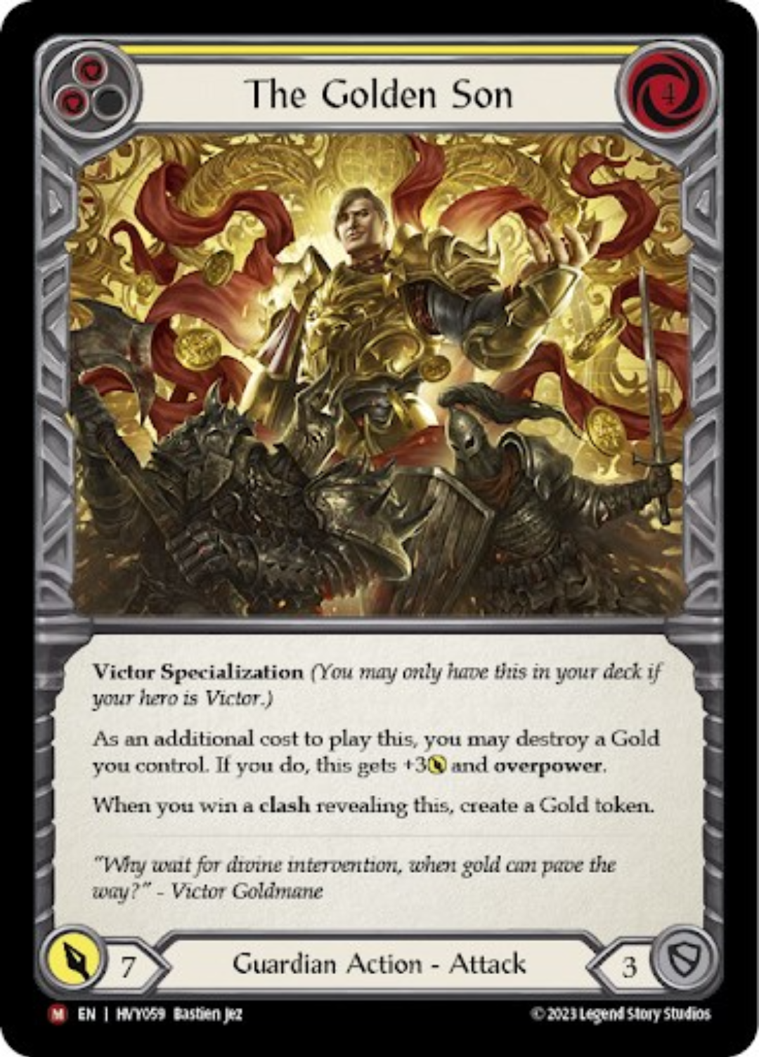 The Golden Son (Yellow) [HVY059] (Heavy Hitters)  Rainbow Foil | The CG Realm