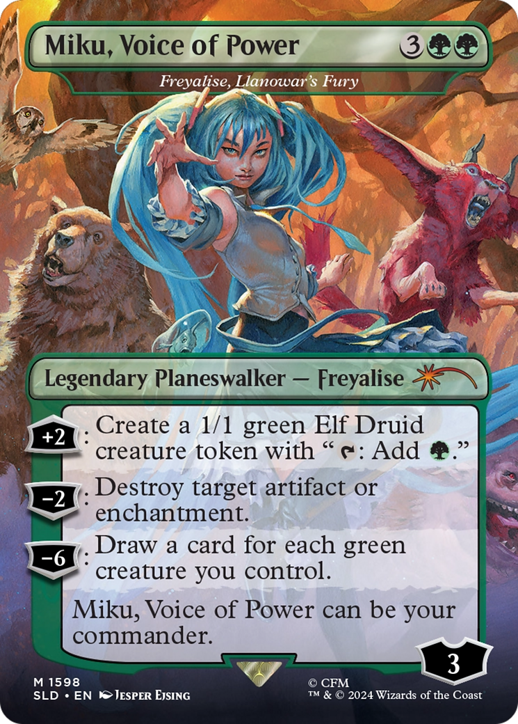 Miku, Voice of Power - Freyalise, Llanowar's Fury [Secret Lair Drop Series] | The CG Realm