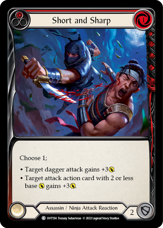 Short and Sharp (Red) [OUT154] (Outsiders)  Rainbow Foil | The CG Realm