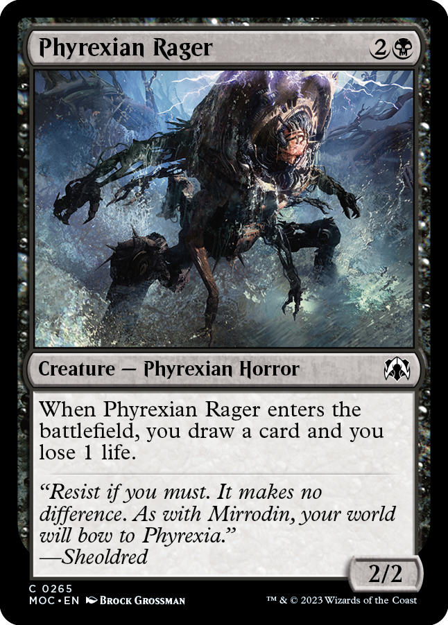 Phyrexian Rager [March of the Machine Commander] | The CG Realm