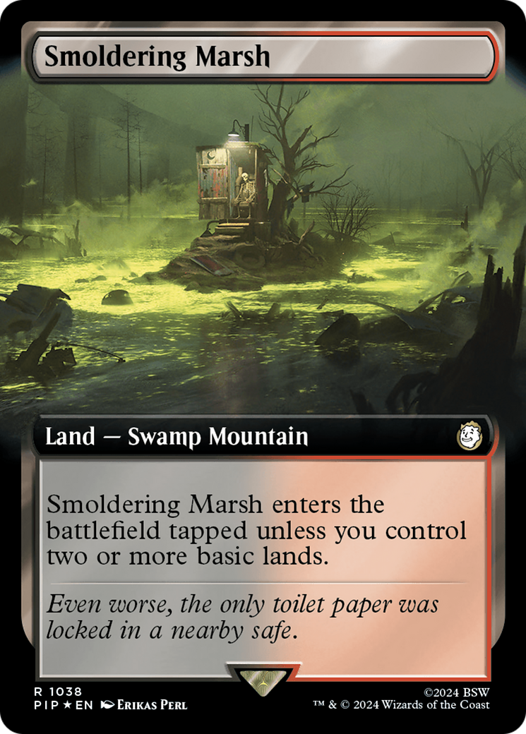 Smoldering Marsh (Extended Art) (Surge Foil) [Fallout] | The CG Realm