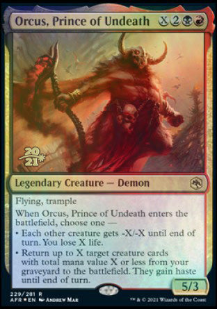 Orcus, Prince of Undeath [Dungeons & Dragons: Adventures in the Forgotten Realms Prerelease Promos] | The CG Realm