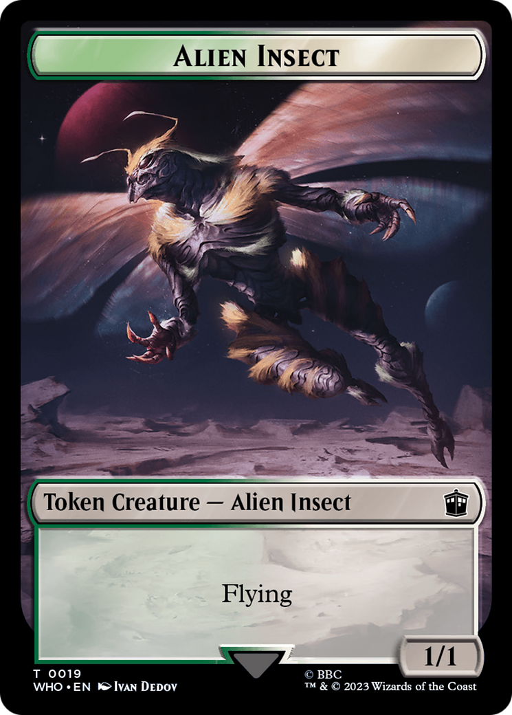 Fish // Alien Insect Double-Sided Token [Doctor Who Tokens] | The CG Realm