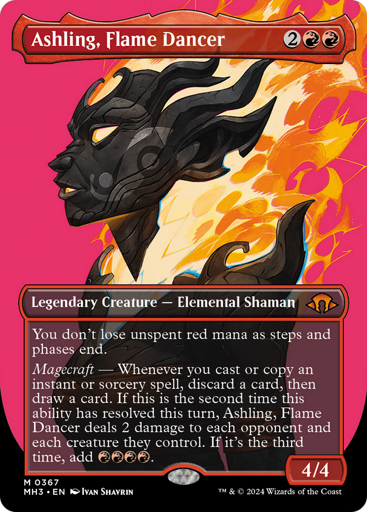 Ashling, Flame Dancer (Borderless) [Modern Horizons 3] | The CG Realm