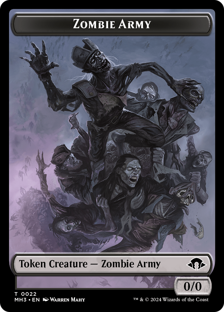 Phyrexian Germ // Zombie Army Double-Sided Token [Modern Horizons 3 Tokens] | The CG Realm