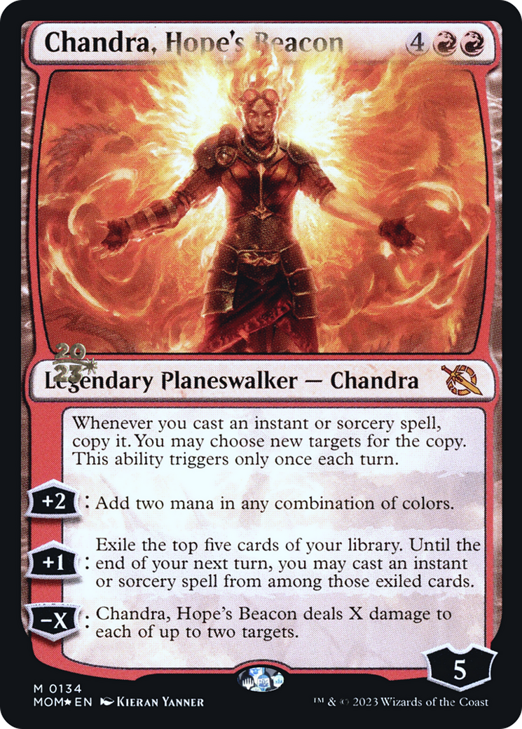 Chandra, Hope's Beacon [March of the Machine Prerelease Promos] | The CG Realm