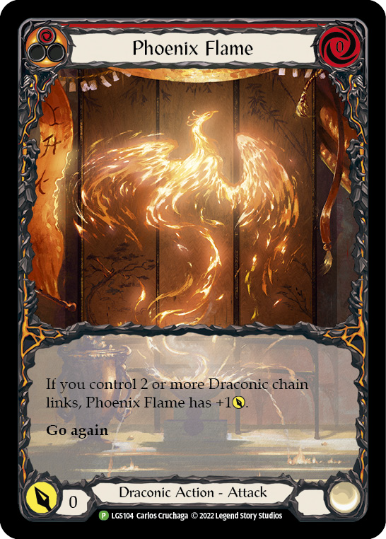 Phoenix Flame [LGS104] (Promo)  Rainbow Foil | The CG Realm