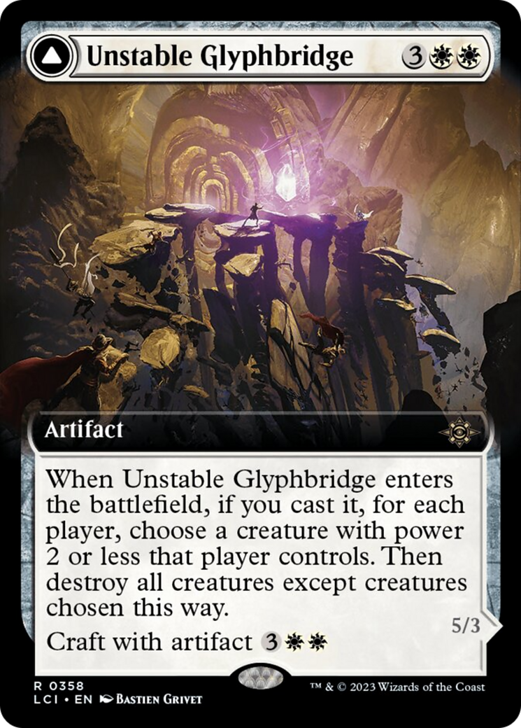 Unstable Glyphbridge // Sandswirl Wanderglyph (Extended Art) [The Lost Caverns of Ixalan] | The CG Realm