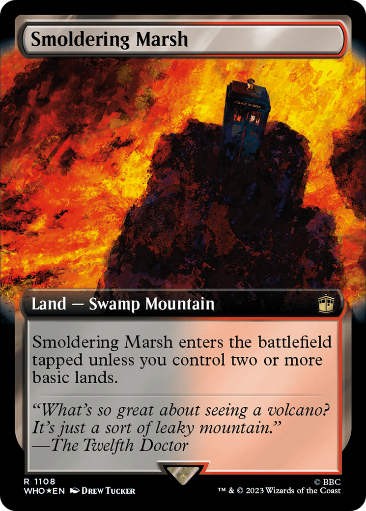 Smoldering Marsh (Extended Art) (Surge Foil) [Doctor Who] | The CG Realm