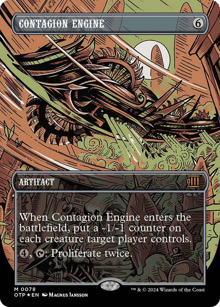 Contagion Engine (Textured Foil) [Outlaws of Thunder Junction: Breaking News] | The CG Realm