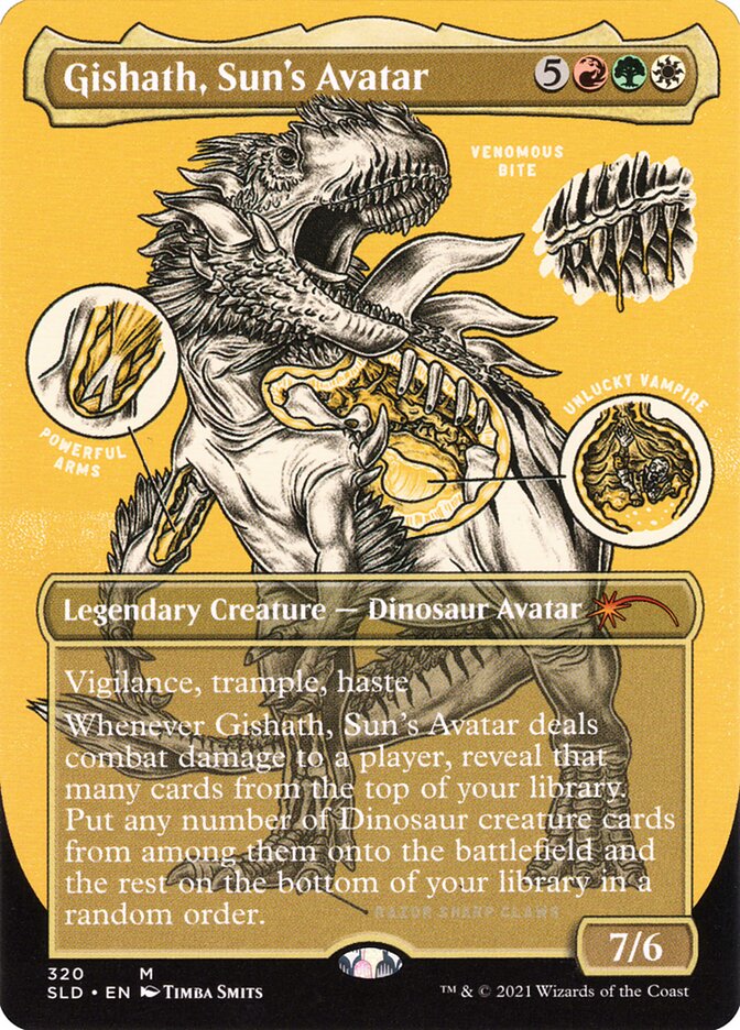 Gishath, Sun's Avatar (Borderless Foil Etched) [Secret Lair Drop Series] | The CG Realm