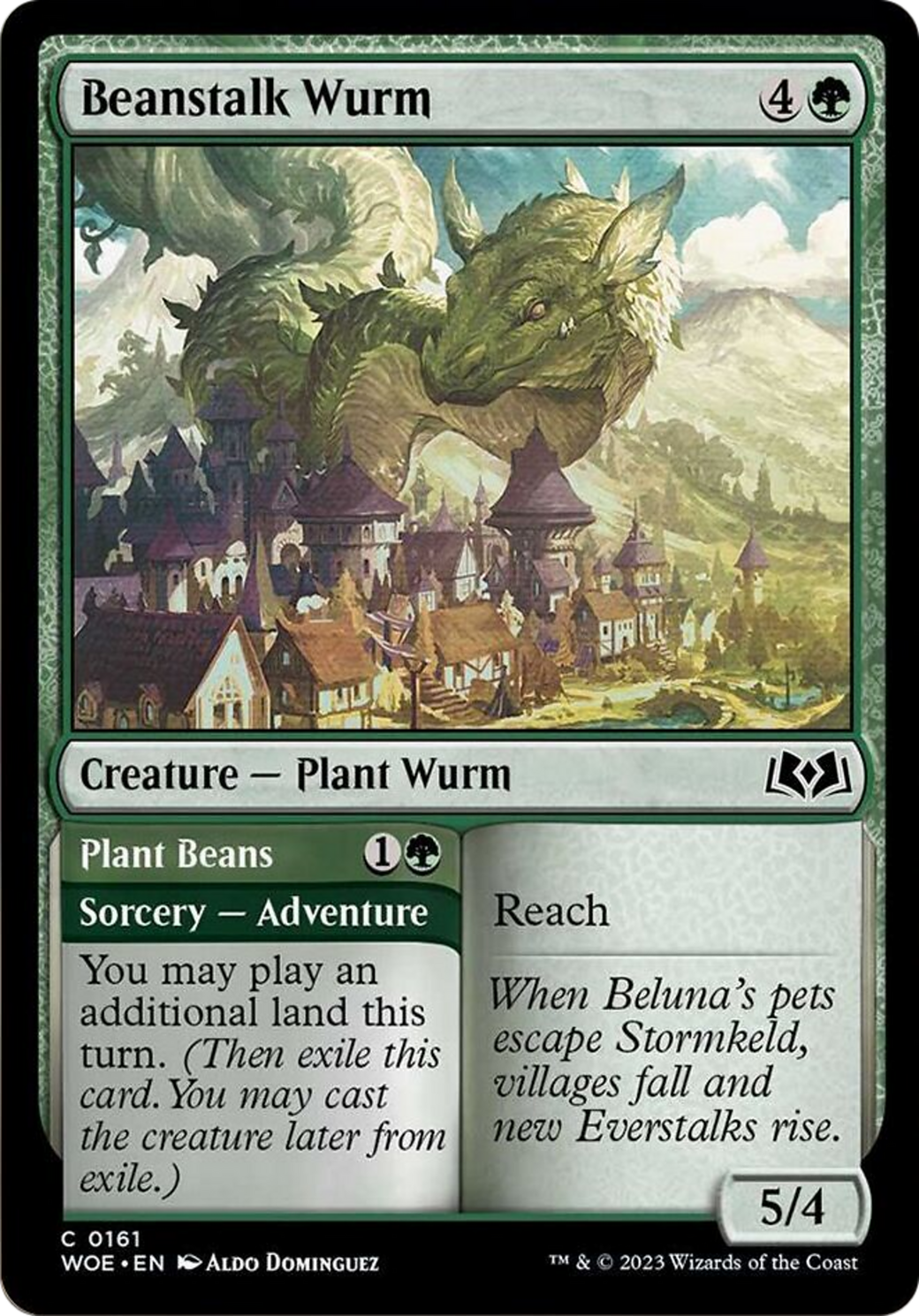 Beanstalk Wurm // Plant Beans [Wilds of Eldraine] | The CG Realm