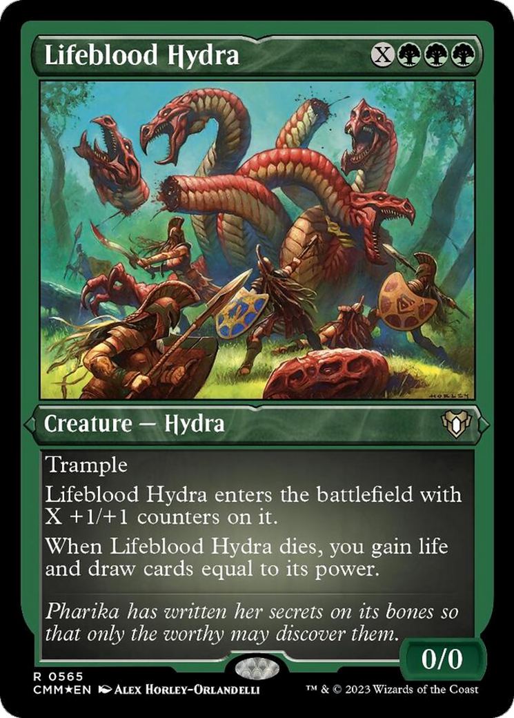 Lifeblood Hydra (Foil Etched) [Commander Masters] | The CG Realm