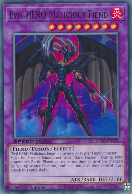 Evil HERO Malicious Fiend [SGX3-ENA21] Common | The CG Realm