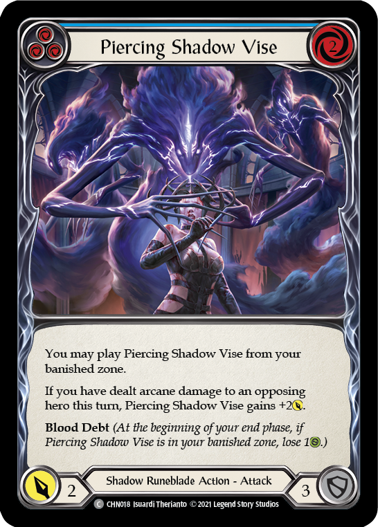 Piercing Shadow Vise (Blue) [CHN018] (Monarch Chane Blitz Deck) | The CG Realm