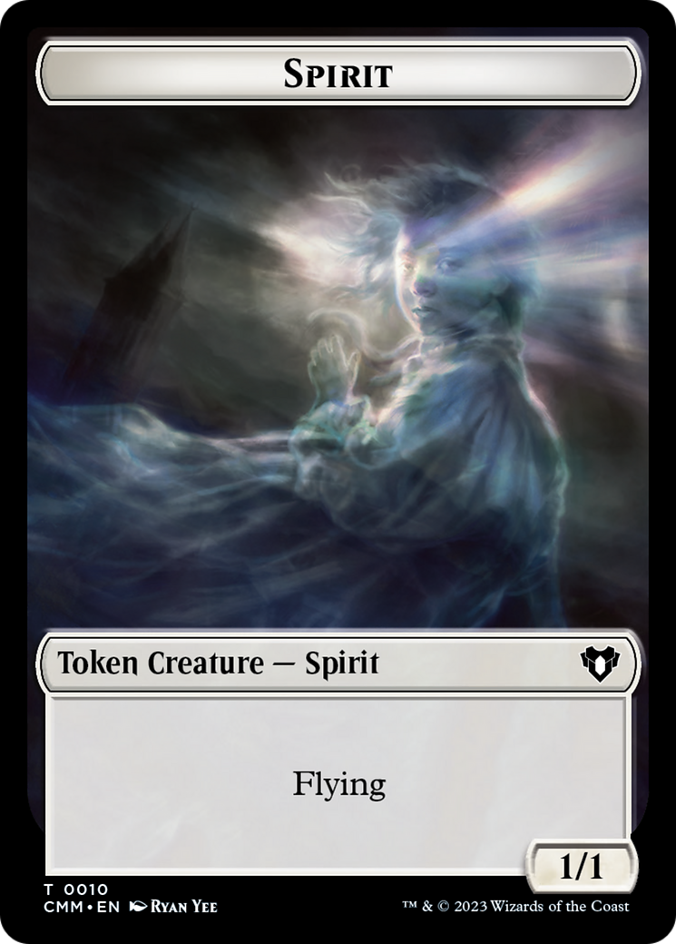 Spirit (0010) // Elemental (0037) Double-Sided Token [Commander Masters Tokens] | The CG Realm