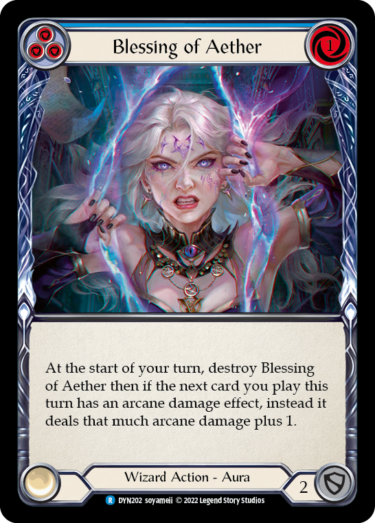 Blessing of Aether (Blue) [DYN202] (Dynasty)  Rainbow Foil | The CG Realm