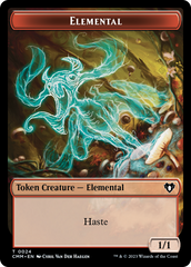 Elemental (0024) // Elf Druid Double-Sided Token [Commander Masters Tokens] | The CG Realm