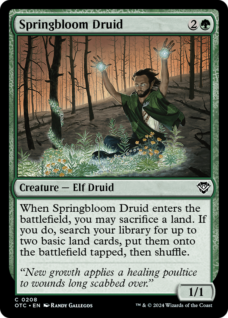 Springbloom Druid [Outlaws of Thunder Junction Commander] | The CG Realm