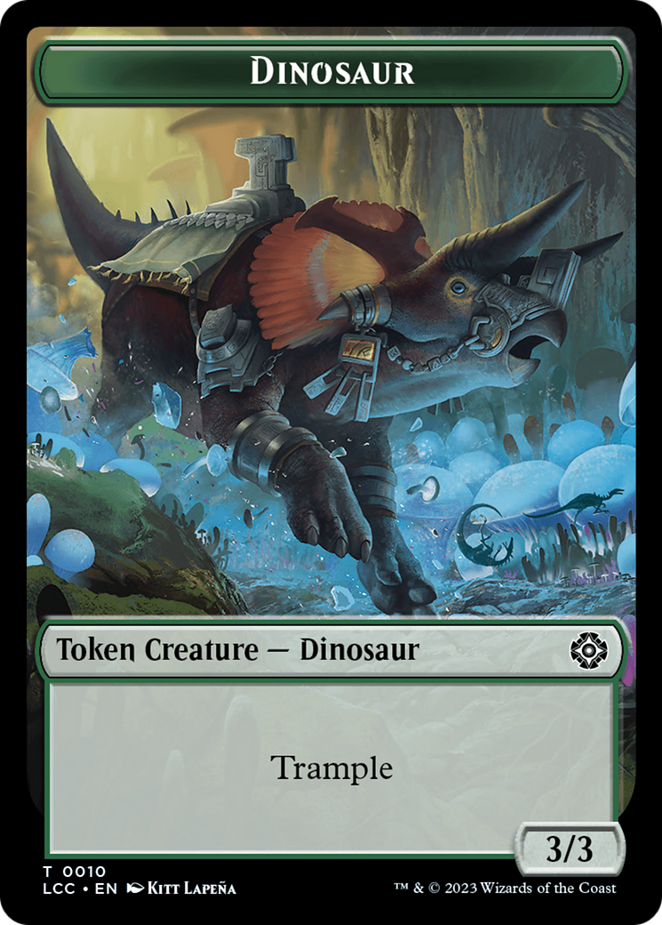 Copy // Dinosaur Double-Sided Token [The Lost Caverns of Ixalan Commander Tokens] | The CG Realm