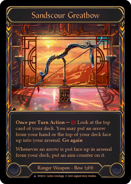 Sandscour Greatbow (Marvel) [DYN151] (Dynasty)  Cold Foil | The CG Realm